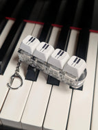 PIANO-Themed Keyboard Fidget Toy, Transparent Colorful Lights Clicker,4 Keys